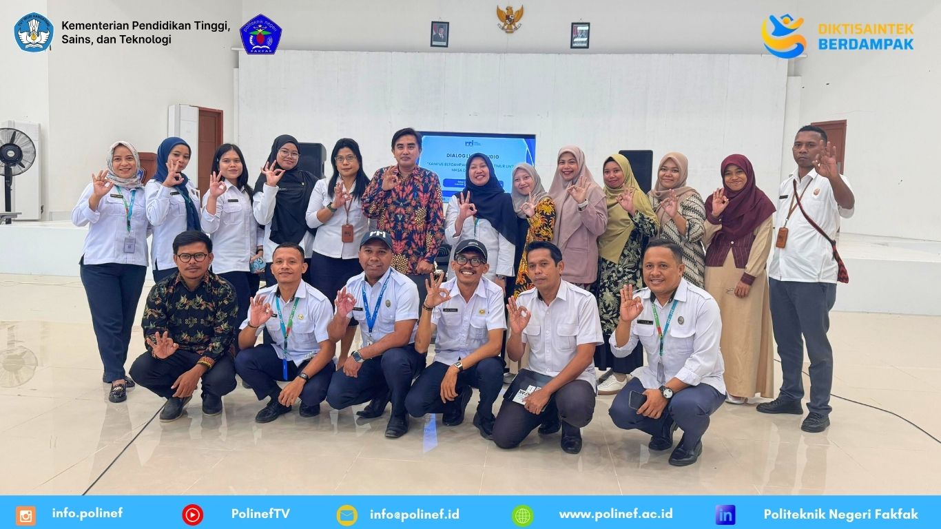 Politeknik Negeri Fakfak (Polinef), Papua Barat, menggelar Dialog Kampus Berdampak bertajuk "Inovasi dari Timur untuk Masa Depan Bangsa" bekerja sama dengan RRI Fakfak